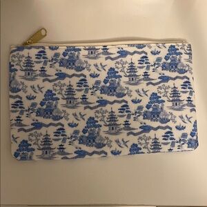 Blue and White Chinoiserie Pouch
